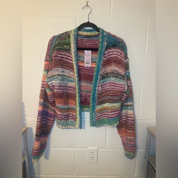 Wild Fable Open Colorful Statement Cardigan NWT - Picture 4 of 8